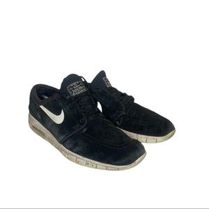 Nike SB Stefan Janoski Max Leather Black White Men's Size 10.5